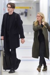 Ellie Goulding and Her Boyfriend Caspar Jopling at JFK Airport in New York City 04/01/2018
