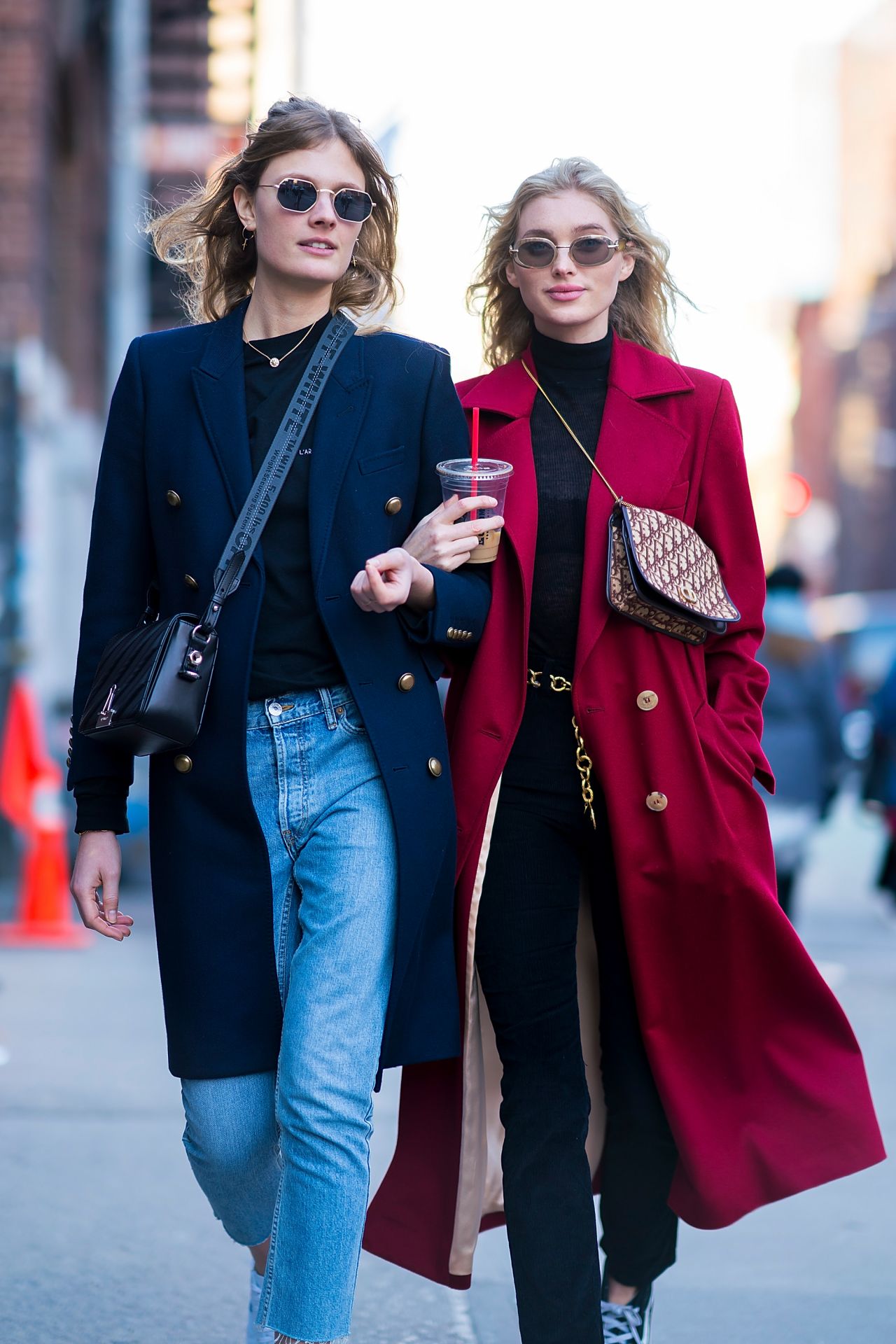 Elsa Hosk and Constance Jablonski Street Fashion - NoHo, NYC 03/31/2018 ...