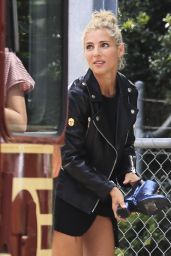 Elsa Pataky in all Black and Leather - Photoshoot in Byron Bay