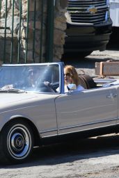 Emma Stone - Drives Her Convertible in Malibu 04/25/2018