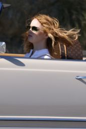 Emma Stone - Drives Her Convertible in Malibu 04/25/2018