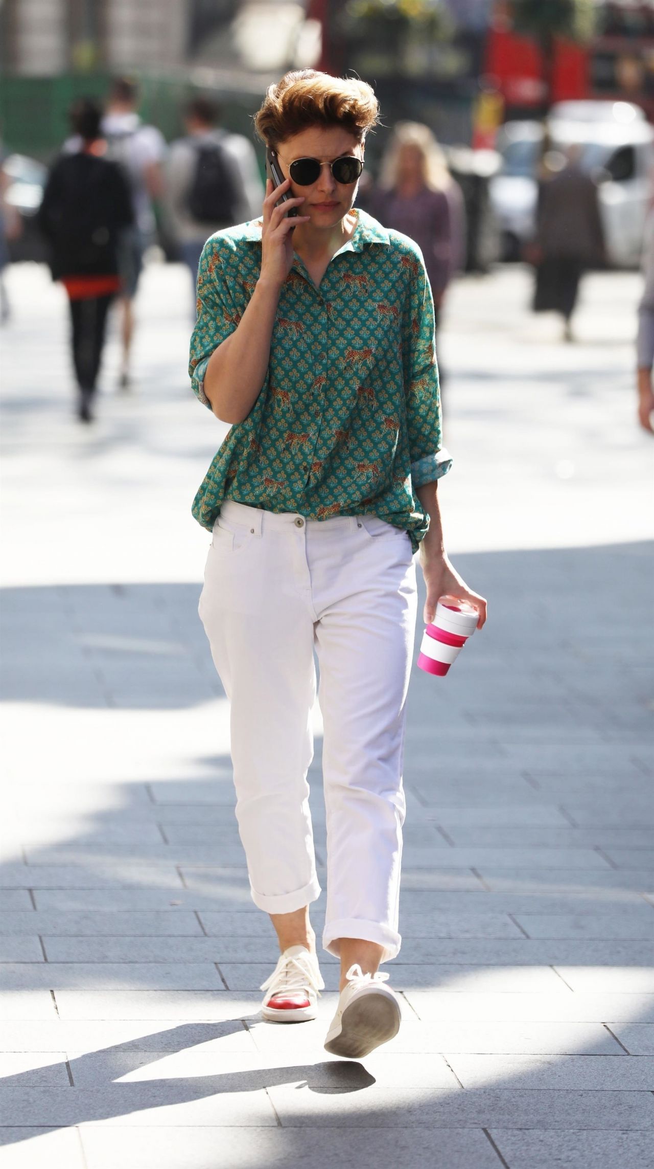 Emma Willis and Caroline Flack - Out in London 04/19/2018 • CelebMafia