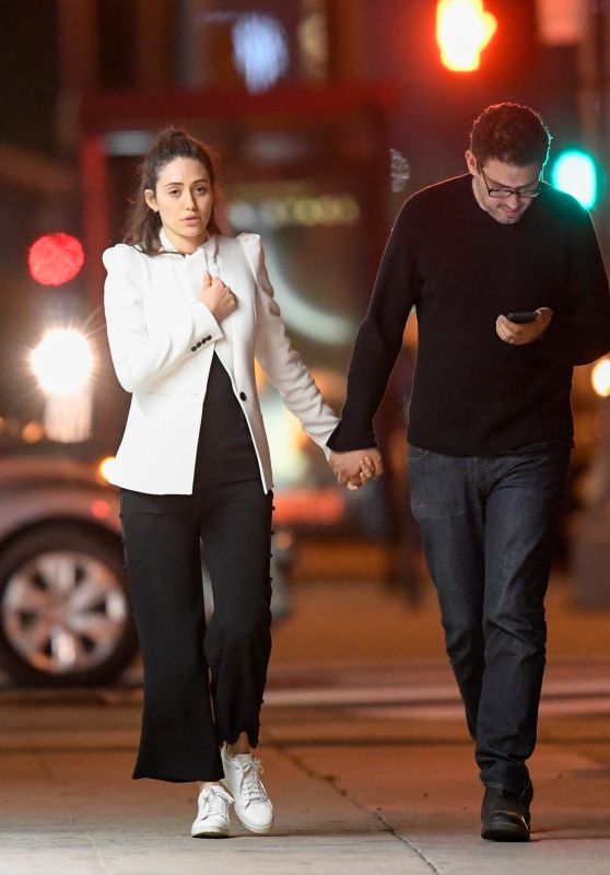 Emmy Rossum - Romantic Late Night Stroll With Her Husband in LA 04/19/2018