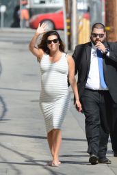 Eva Longoria Shows Off  7-Months Baby Bump - Jimmy Kimmel Live in Hollywood 04/10/2018