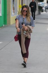 Hilary Duff in Tights - Going to the Gym in Los Angeles 03/31/2018