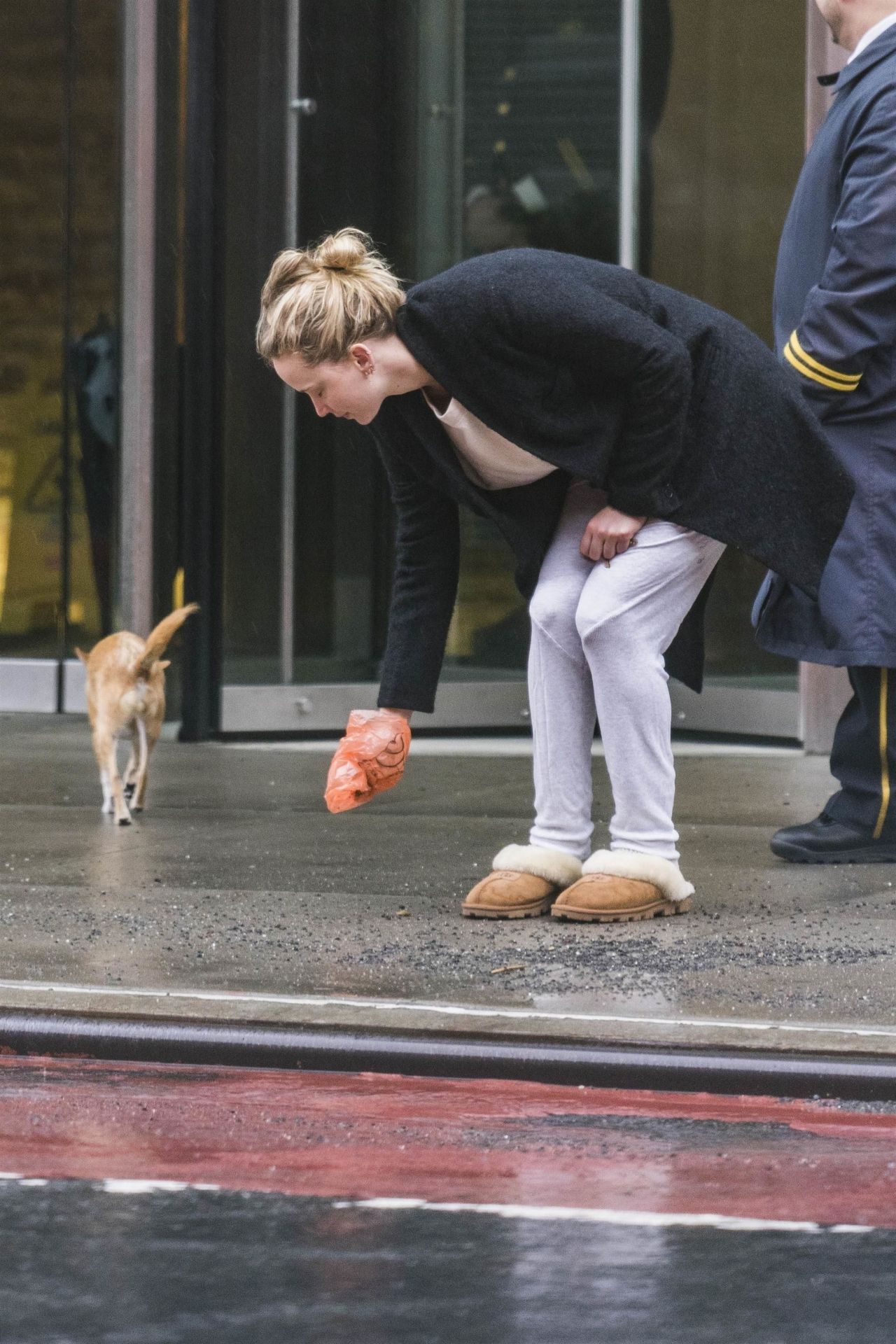 Jennifer Lawrence and Her Dog Pippi - New York 04/17/2018 • CelebMafia