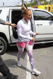Jennifer Lopez in Spandex - Heads to the Gym in Beverly Hills 04/01/2018