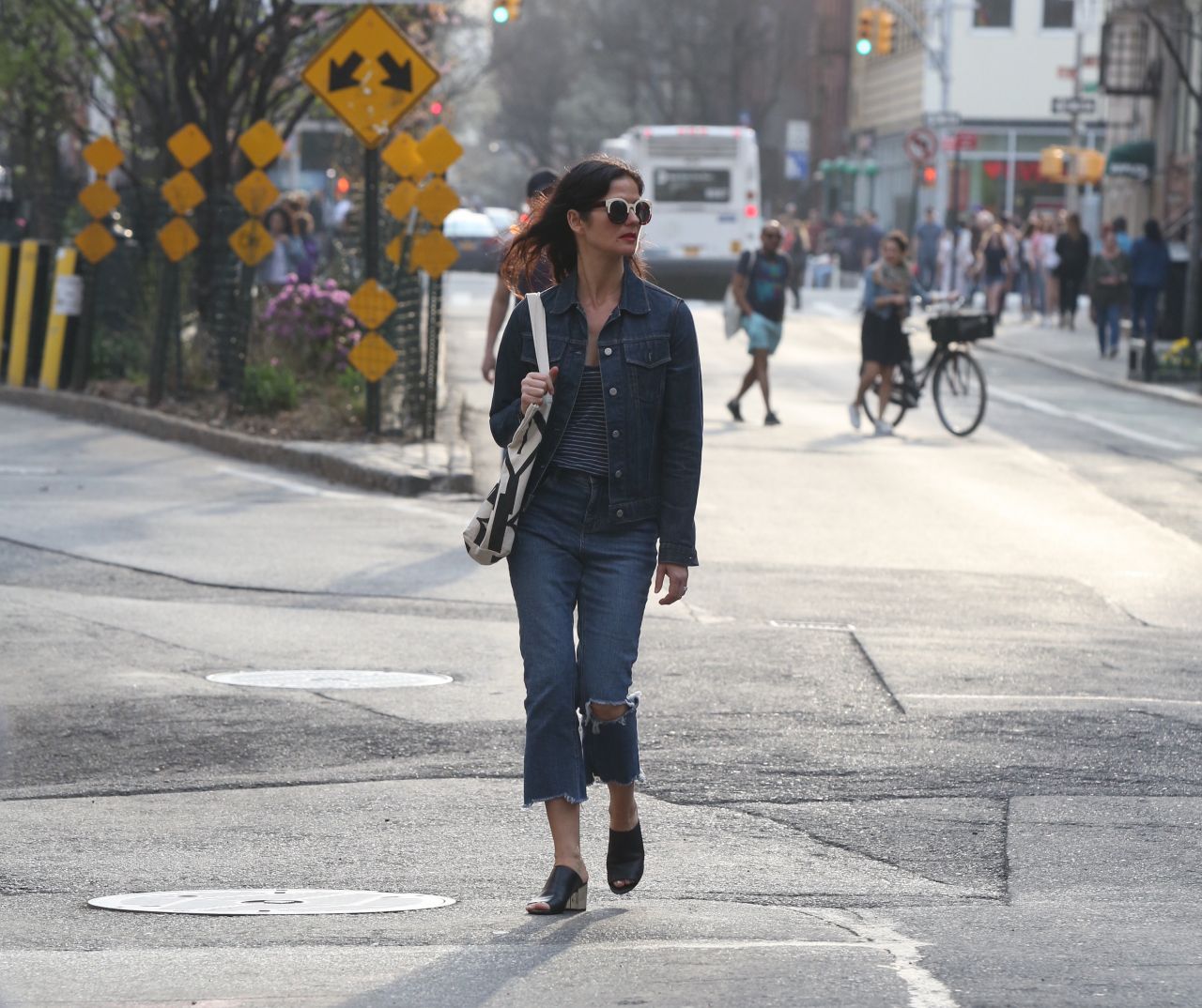 Jill Hennessy in Casual Outfit - West Village, NYC, April 2018 • CelebMafia