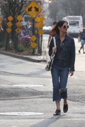 Jill Hennessy in Casual Outfit - West Village, NYC, April 2018