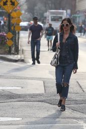 Jill Hennessy in Casual Outfit - West Village, NYC, April 2018