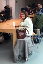 Keri Russell at the Apple store in Manhattan