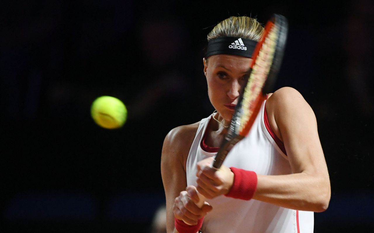 Kristina Mladenovic – Porsche Tennis Grand Prix in Stuttgart 04/25/2018 ...