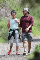 Lea Michele in Leggings - Goes For a Hike in LA 04/08/2018