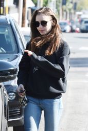Lily Collins - Heading for Lunch at Tokyo Cube in Studio City 04/24/2018