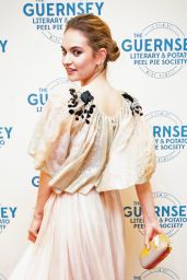 Lily James - "The Guernsey Literary and Potato Peel Pie Society" Premiere in Guernsey