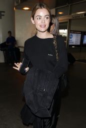 Lucy Hale in Travel Outfit - Arrives at the Airport in LA 04/24/2018