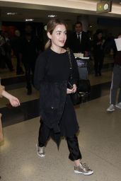 Lucy Hale in Travel Outfit - Arrives at the Airport in LA 04/24/2018