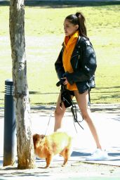 Madison Beer - Goes to the Dog Park With Her Pomeranian Pup in LA