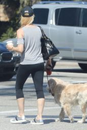 Nicollette Sheridan - Takes Her Dog For a Walk in Calabasas 04/14/2018