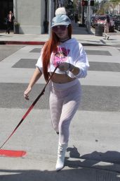Phoebe Price - Walking Her Dog in Beverly Hills 04/19/2018