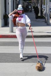Phoebe Price - Walking Her Dog in Beverly Hills 04/19/2018