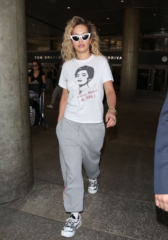Rita Ora - Arriving at LAX in Los Angeles 04/13/2018