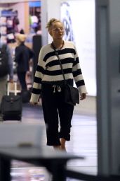 Sharon Stone - Arrives at LAX Airport in Los Angeles 04/13/2018