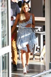 Sophie Monk in a Blue Dress in Sydney 04/16/2018