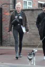 Sophie Turner and Joe Jonas - Walking Their Dog in London 04/03/2018