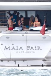 Stephanie Davis and Gabby Allen on a Yacht in Marbella 04/23/2018