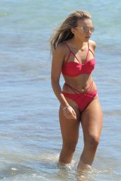 Tallia Storm in a Red Bikini on Holiday in Cape Verde, March 2018