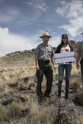 Victoria Justice at Petroglyph National Monument in Albuquerque, New