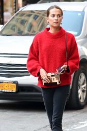 Alicia Vikander in Casual Outfit - New York City 05/08/2018