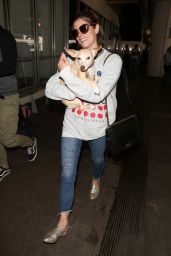 Ashley Greene - Carrying Her Dog Through LAX Airport in LA 05/23/2018