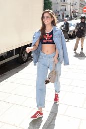 Barbara Palvin in Casual Outfit - Leaves Royal Monceau Hotel 05/03/2018