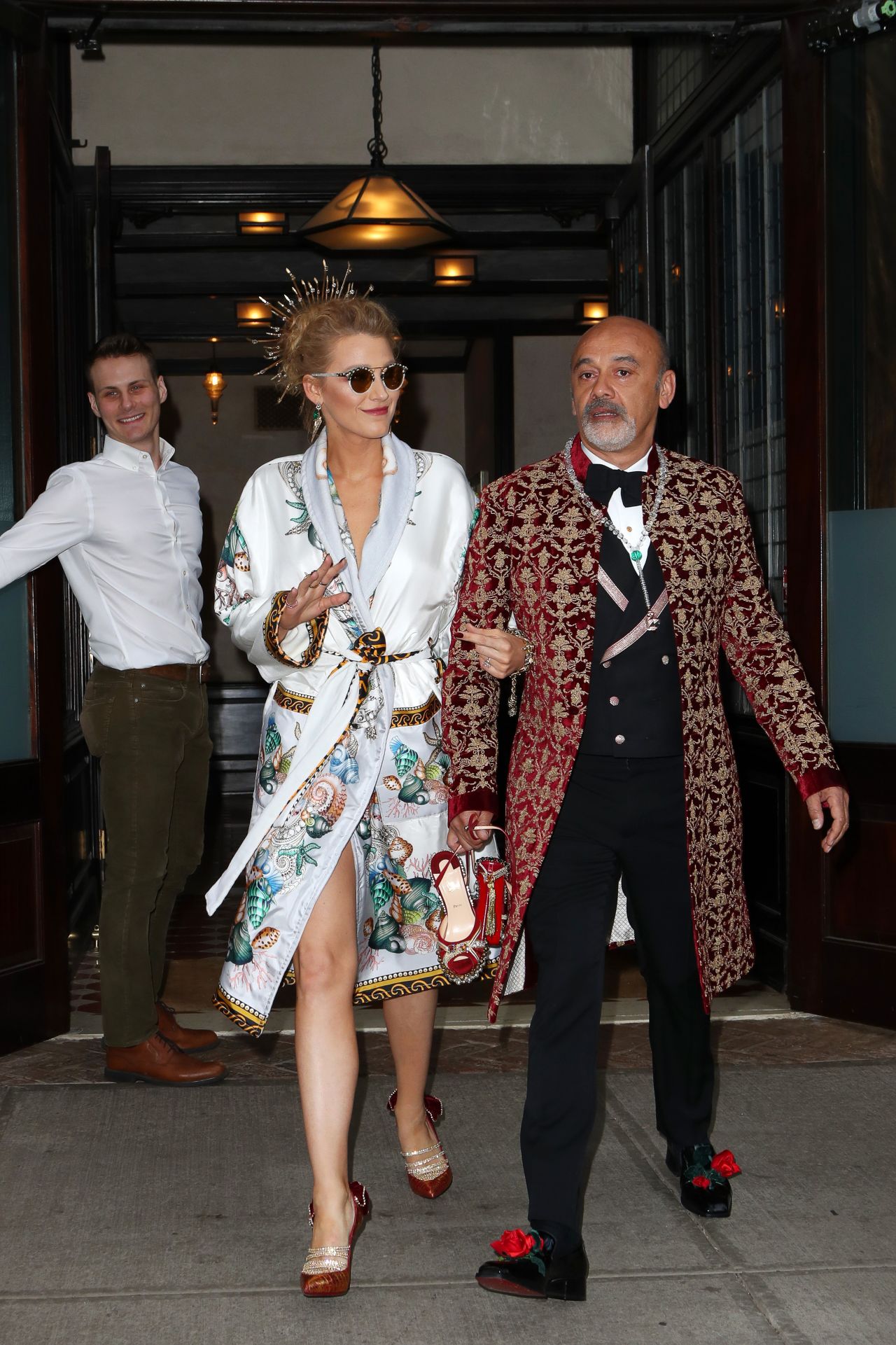 Blake Lively - Leaving the Greenwich Hotel with Christian Louboutin to ...