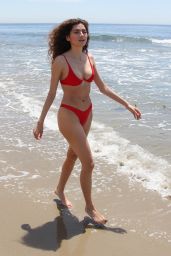 Blanca Blanco in a Skimpy Red Bikini on the Beach in Malibu 05/05/2018