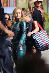 Brie Larson - "Captain Marvel" Movie Set in Los Angeles 05/09/2018