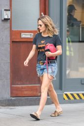 Caroline Flack in Jeans Shorts - Heading For Pamper Session in London 05/23/2018