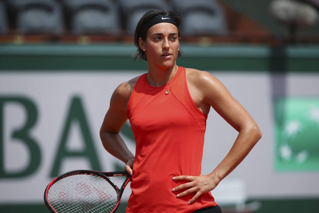 Caroline Garcia - Practices at 2018 Roland Garros in Paris 05/24/2018.