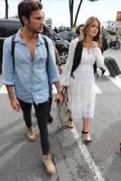 Caroline Receveur and Boyfriend Hugo Philip Out in Cannes 05/13/2018