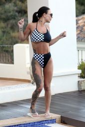 Chantelle Connelly in a Checkered Bikini in Marbella 05/04/2018