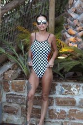 Chantelle Connelly in a Checkered Bikini in Marbella 05/21/2018