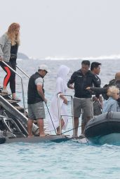 Demi Rose in Bikini - Getting Off a Luxury Yacht in Ibiza, May 2018