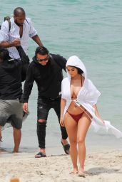 Demi Rose in Bikini - Getting Off a Luxury Yacht in Ibiza, May 2018