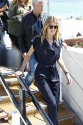Doutzen Kroes in a Navy Blue Boiler Suit in Cannes 05/14/2018