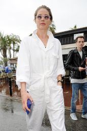 Doutzen Kroes in a White Boiler Suit in Cannes 05/14/2018