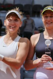 Ekaterina Makarova and Elena Vesnina - Celebrate the Victory in the Madrid Open Tennis 2018 WTA Doubles Final Match