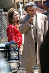 Emily Browning, Ian McShane and Ricky Whittle on the Set of "American Gods" in Toronto 05/08/2018