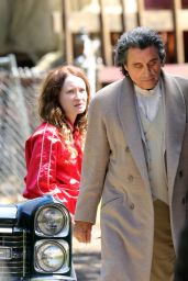 Emily Browning, Ian McShane and Ricky Whittle on the Set of "American Gods" in Toronto 05/08/2018